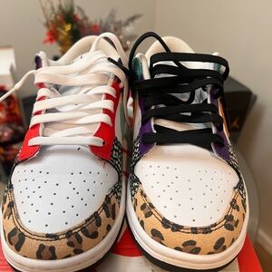 Kids Multicolor Animal Print Sneakers